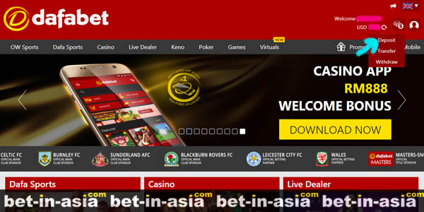 log in and deposit dafabet asia