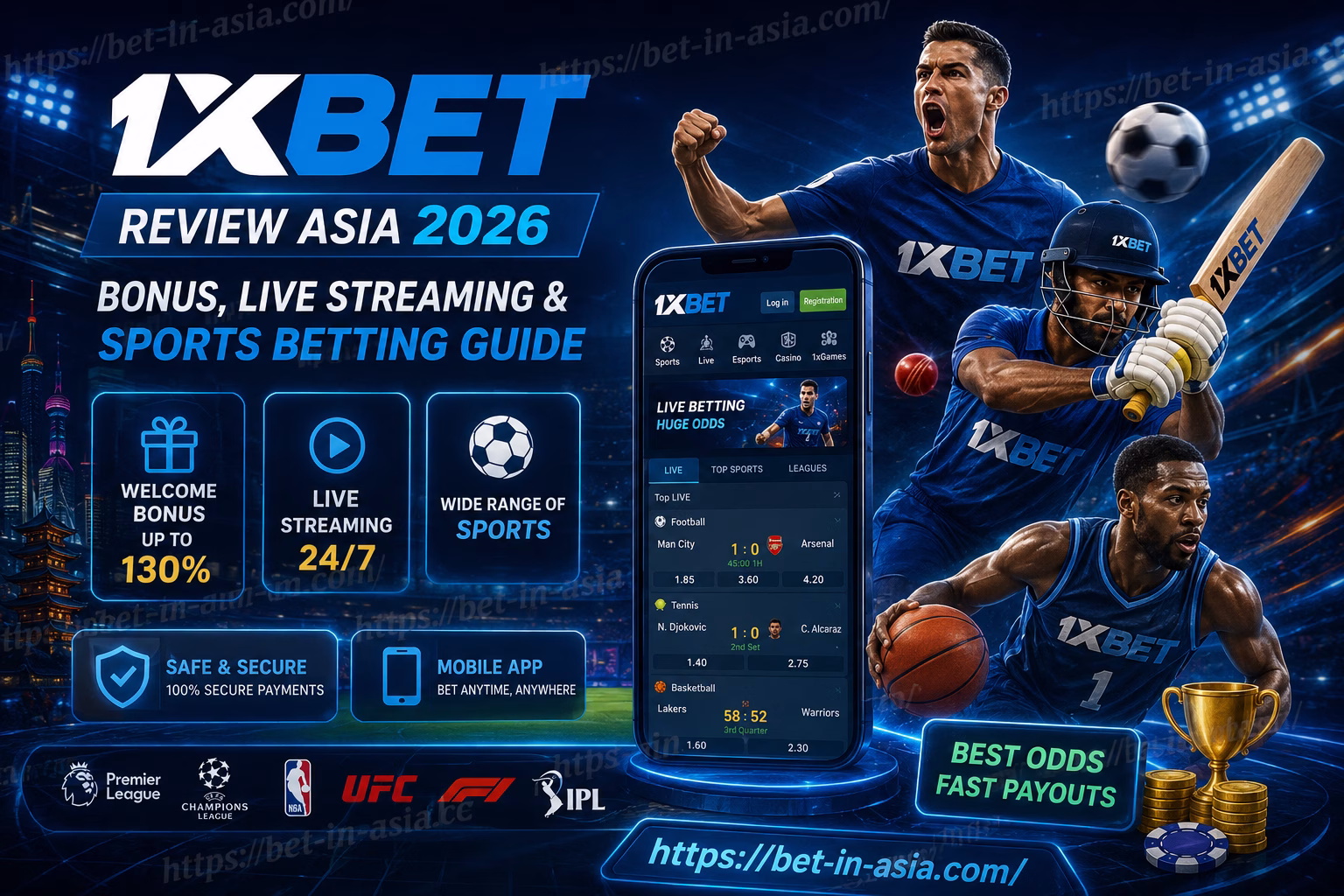 1xBet Review Asia 2026 – Bonus, Live Streaming & Sports Betting Guide