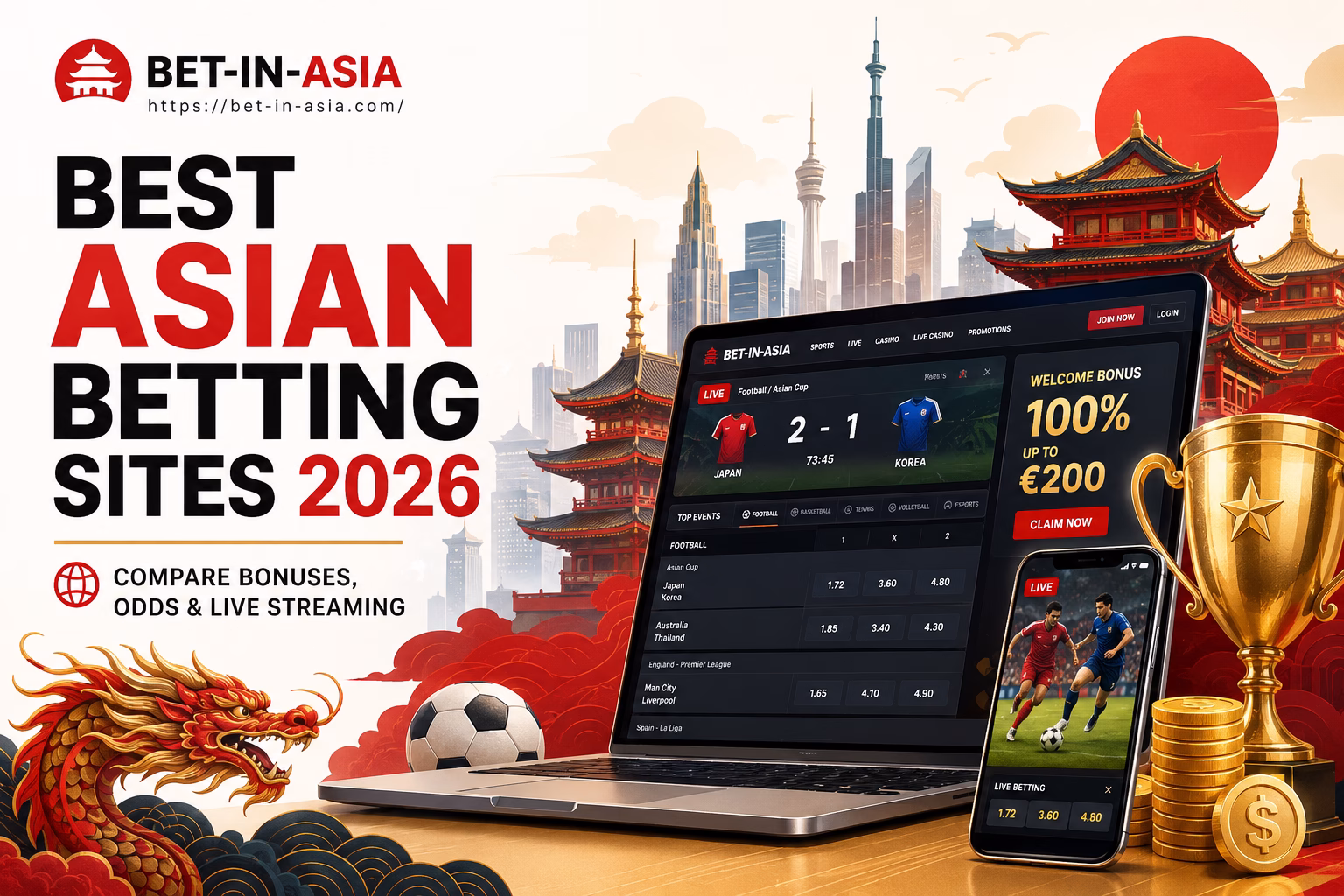 Best Asian Betting Sites 2026 Compare Bonuses, Odds & Live Streaming